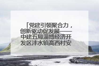 党建引领聚合力，创新驱动促发展——中建五局淄博经济开发区沣水镇高西村安置项目建设纪实