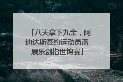 八天拿下九金，阿迪达斯签约运动员潘展乐剑指世锦赛