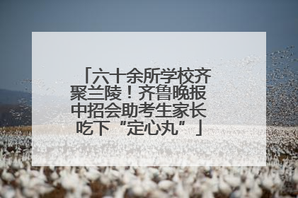 六十余所学校齐聚兰陵！齐鲁晚报中招会助考生家长吃下“定心丸”