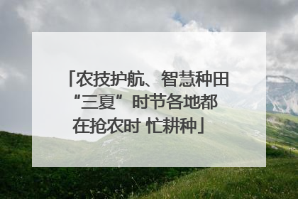 农技护航、智慧种田 “三夏”时节各地都在抢农时 忙耕种