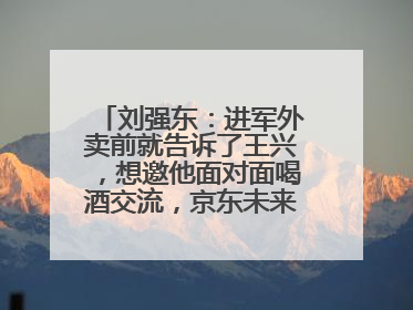 刘强东：进军外卖前就告诉了王兴，想邀他面对面喝酒交流，京东未来会打造一种与美团不同的商业模式