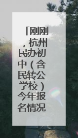 刚刚，杭州民办初中（含民转公学校）今年报名情况公布