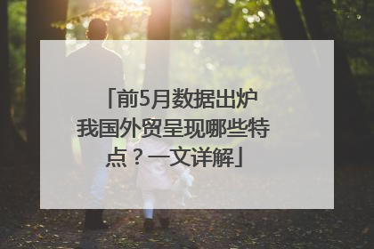 前5月数据出炉 我国外贸呈现哪些特点？一文详解