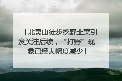 北灵山徒步挖野韭菜引发关注后续，“打野”现象已经大幅度减少