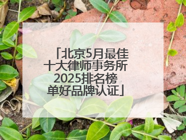 北京5月最佳十大律师事务所2025排名榜单好品牌认证