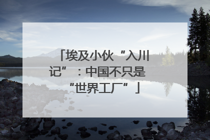 埃及小伙“入川记”：中国不只是“世界工厂”