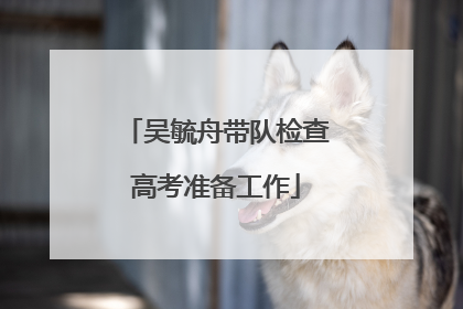 吴毓舟带队检查高考准备工作