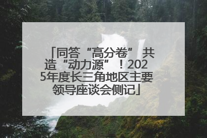 同答“高分卷” 共造“动力源”！2025年度长三角地区主要领导座谈会侧记