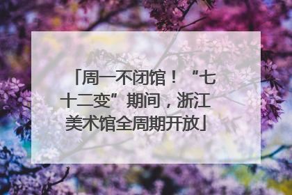 周一不闭馆！“七十二变”期间，浙江美术馆全周期开放