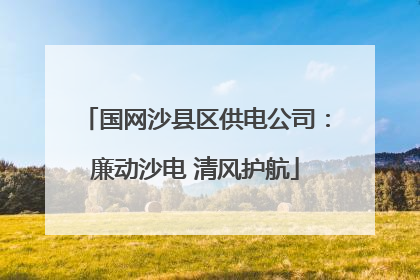 国网沙县区供电公司：廉动沙电 清风护航