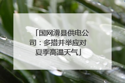 国网滑县供电公司：多措并举应对夏季高温天气