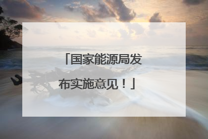 国家能源局发布实施意见！