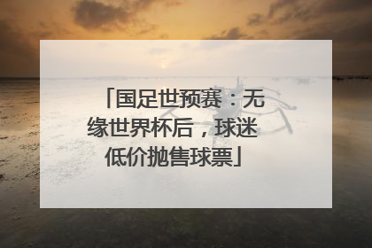 国足世预赛：无缘世界杯后，球迷低价抛售球票