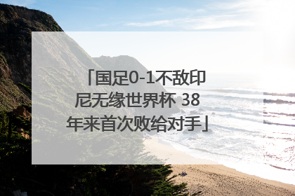 国足0-1不敌印尼无缘世界杯 38年来首次败给对手