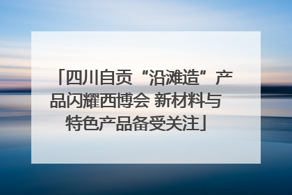 四川自贡“沿滩造”产品闪耀西博会 新材料与特色产品备受关注