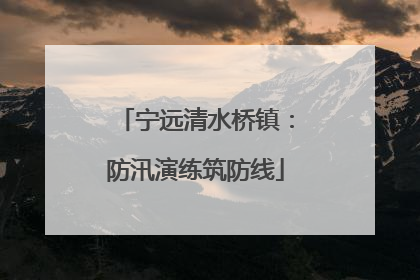 宁远清水桥镇：防汛演练筑防线