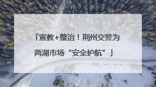 宣教+整治！荆州交警为两湖市场“安全护航”