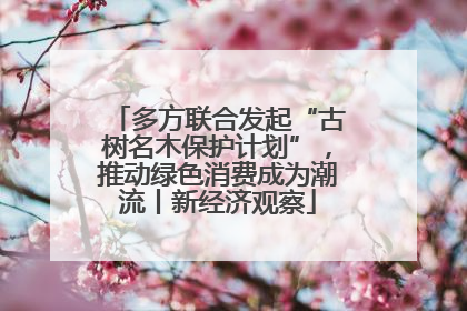 多方联合发起“古树名木保护计划”，推动绿色消费成为潮流丨新经济观察