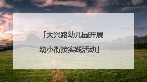 大兴路幼儿园开展幼小衔接实践活动