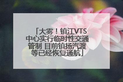 大雾！镇江VTS中心实行临时性交通管制 目前镇扬汽渡等已经恢复通航