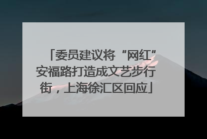 委员建议将“网红”安福路打造成文艺步行街，上海徐汇区回应