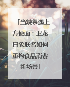 当辣条遇上方便面：卫龙白象联名如何重构食品消费新场景