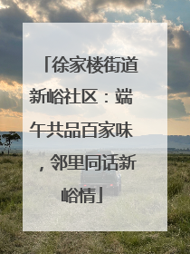 徐家楼街道新峪社区：端午共品百家味，邻里同话新峪情