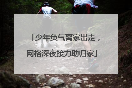少年负气离家出走，网格深夜接力助归家