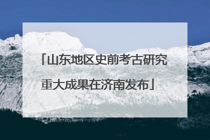 山东地区史前考古研究重大成果在济南发布