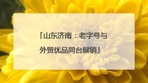 山东济南：老字号与外贸优品同台展销