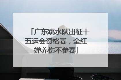 广东跳水队出征十五运会资格赛，全红婵养伤不参赛