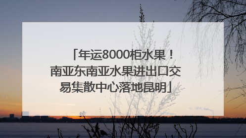 年运8000柜水果！南亚东南亚水果进出口交易集散中心落地昆明