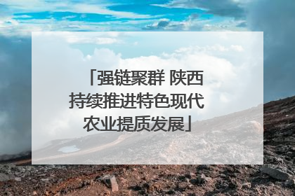 强链聚群 陕西持续推进特色现代农业提质发展