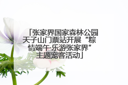 张家界国家森林公园天子山门票站开展“粽情端午·乐游张家界”主题宠客活动