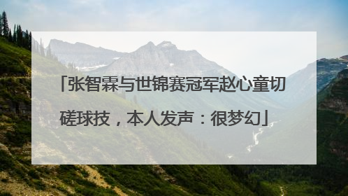张智霖与世锦赛冠军赵心童切磋球技，本人发声：很梦幻