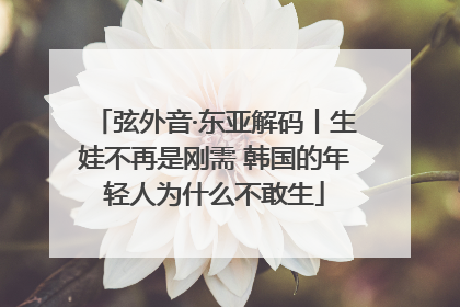 弦外音·东亚解码丨生娃不再是刚需 韩国的年轻人为什么不敢生