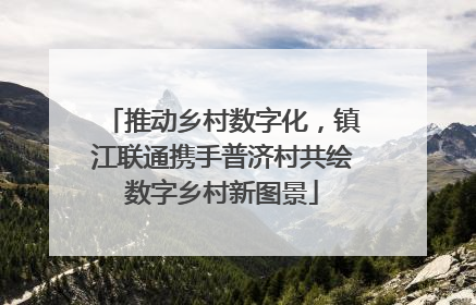 推动乡村数字化，镇江联通携手普济村共绘数字乡村新图景