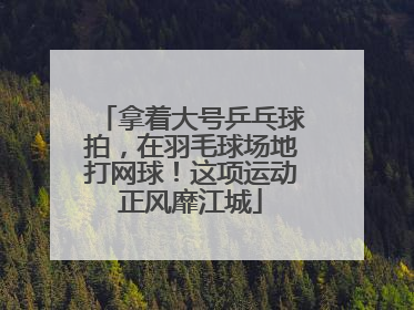 拿着大号乒乓球拍，在羽毛球场地打网球！这项运动正风靡江城