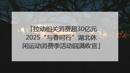 拉动相关消费超30亿元 2025“与春同行”湖北休闲运动消费季活动圆满收官