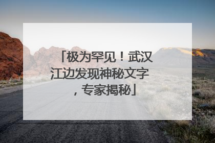 极为罕见！武汉江边发现神秘文字，专家揭秘