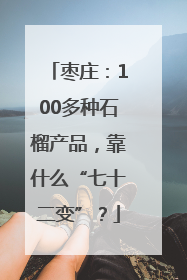 枣庄：100多种石榴产品，靠什么“七十二变”？