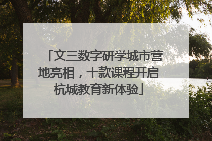 文三数字研学城市营地亮相，十款课程开启杭城教育新体验