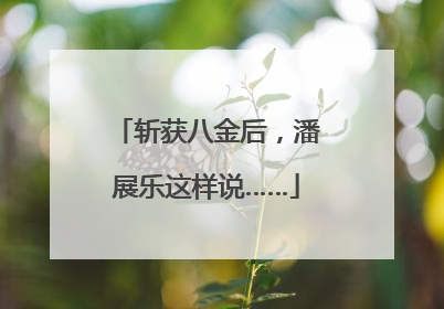 斩获八金后，潘展乐这样说……