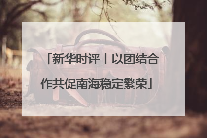 新华时评丨以团结合作共促南海稳定繁荣