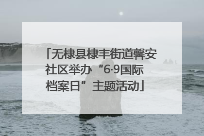 无棣县棣丰街道馨安社区举办“6·9国际档案日”主题活动
