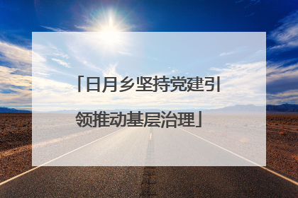 日月乡坚持党建引领推动基层治理