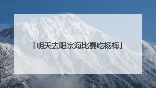 明天去阳宗海比赛吃杨梅