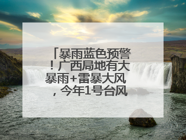 暴雨蓝色预警！广西局地有大暴雨+雷暴大风，今年1号台风最新消息……