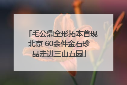 毛公鼎全形拓本首现北京 60余件金石珍品走进三山五园