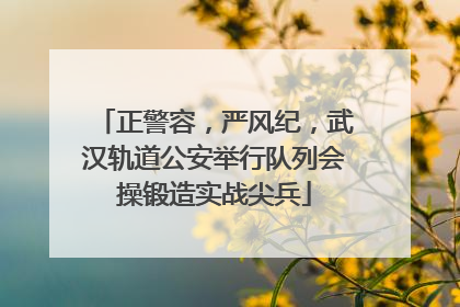 正警容，严风纪，武汉轨道公安举行队列会操锻造实战尖兵